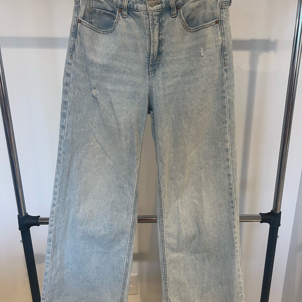 Old Navy Blue Flare Wide Leg Jeans